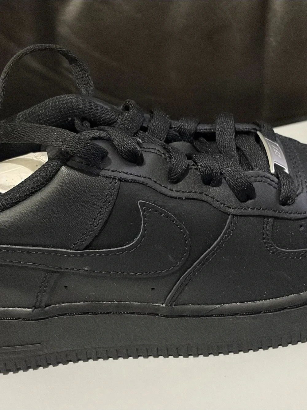 Nike Air Force 1 Triple Black Sneakers, Size 6Y / 7.5W BNIB DH2920-001